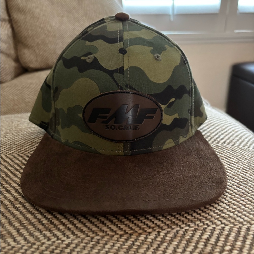 FMF Camo Hat With Brown Suede Brim